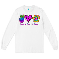 White Peace Love Pride Long Sleeve Tee - Jasminsmagicworld