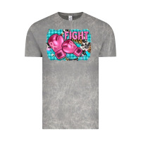 Fight With Boxing Gloves And Cancer Ribbon Vintage Tee | Teevron