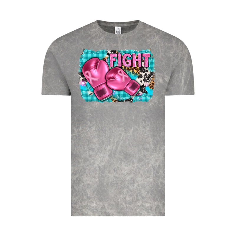 Fight With Boxing Gloves And Cancer Ribbon Vintage Tee by AdoDesignShop | Teevron