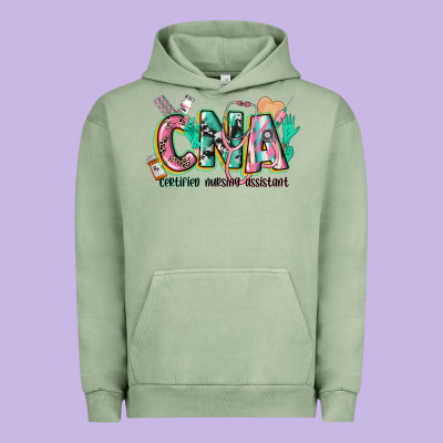 Certified Nursing Assistant Urban Hoodie Designed By Cowgirlartshop