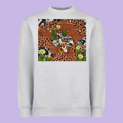 Texas Cactus Heavyweight Sweatshirt Designed By Adodesignshop