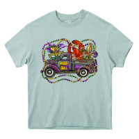 Arona mardi gras truck with mask fleur de lis and crawfish Heavy Core Tee - RanaPortraitStore
