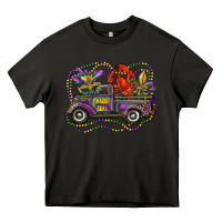Asphalt mardi gras truck with mask fleur de lis and crawfish Heavy Core Tee - RanaPortraitStore