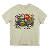 Mossy mardi gras truck with mask fleur de lis and crawfish Heavy Core Tee - RanaPortraitStore