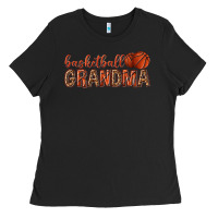 Black basketball grandma with leopard Ladies Tee - texasbilliewilder