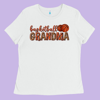 Ladies Tee basketball grandma with leopard