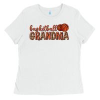 White basketball grandma with leopard Ladies Tee - texasbilliewilder