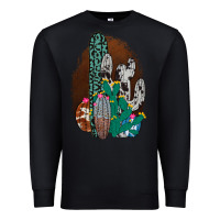 Black Western Cowhide Cactus Premium Sweatshirt - Bettercallsaul