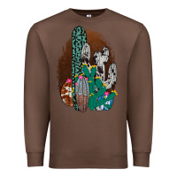 Chestnut Western Cowhide Cactus Premium Sweatshirt - Bettercallsaul