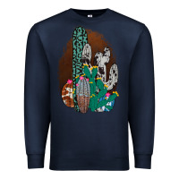Navy Western Cowhide Cactus Premium Sweatshirt - Bettercallsaul