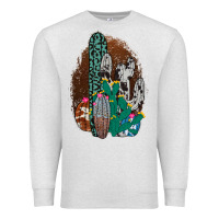 Oatmeal Heather Western Cowhide Cactus Premium Sweatshirt - Bettercallsaul