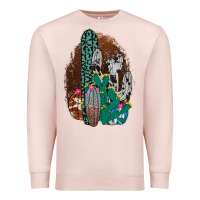 Pale Pink Western Cowhide Cactus Premium Sweatshirt - Bettercallsaul