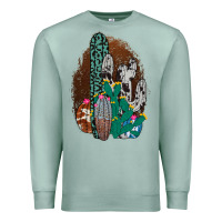 Seafoam Western Cowhide Cactus Premium Sweatshirt - Bettercallsaul