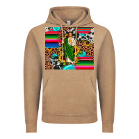Vintage Coffee san judas leopard cowhide gemstone Vintage Hoodie - JahusDesignShop