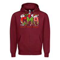 Burgundy cma certified medical assistant Zipper Hoodie - MaliasSmallBusiness