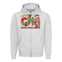 Dove Grey cma certified medical assistant Zipper Hoodie - MaliasSmallBusiness
