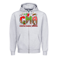 Heather Grey cma certified medical assistant Zipper Hoodie - MaliasSmallBusiness