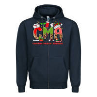 Navy cma certified medical assistant Zipper Hoodie - MaliasSmallBusiness