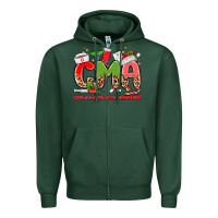 Sports Green cma certified medical assistant Zipper Hoodie - MaliasSmallBusiness