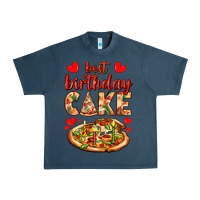 Midnight Navy best birthday cake pizza Urban Heavy Tee - AdoDesignShop