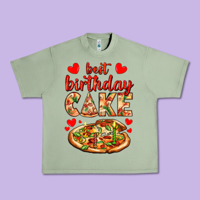 Best Birthday Cake Pizza Urban Heavy Tee Designed By Adodesignshop