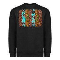 Black sunflower cactus leopard brushstroke Heavyweight Sweatshirt - AdoDesignShop