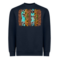 Navy sunflower cactus leopard brushstroke Heavyweight Sweatshirt - AdoDesignShop