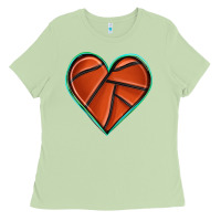 Matcha basketball heart Ladies Tee - texasbilliewilder