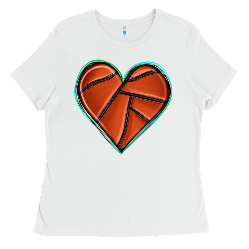 Basketball Heart Ladies Tee by texasbilliewilder | Teevron