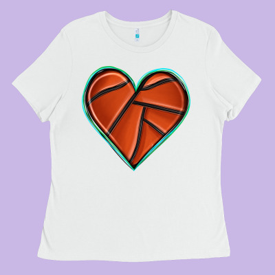 Ladies Tee basketball heart