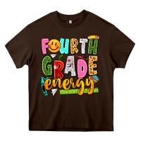Chocolate Brown fourth grade energy Heavy Core Tee - texasbilliewilder