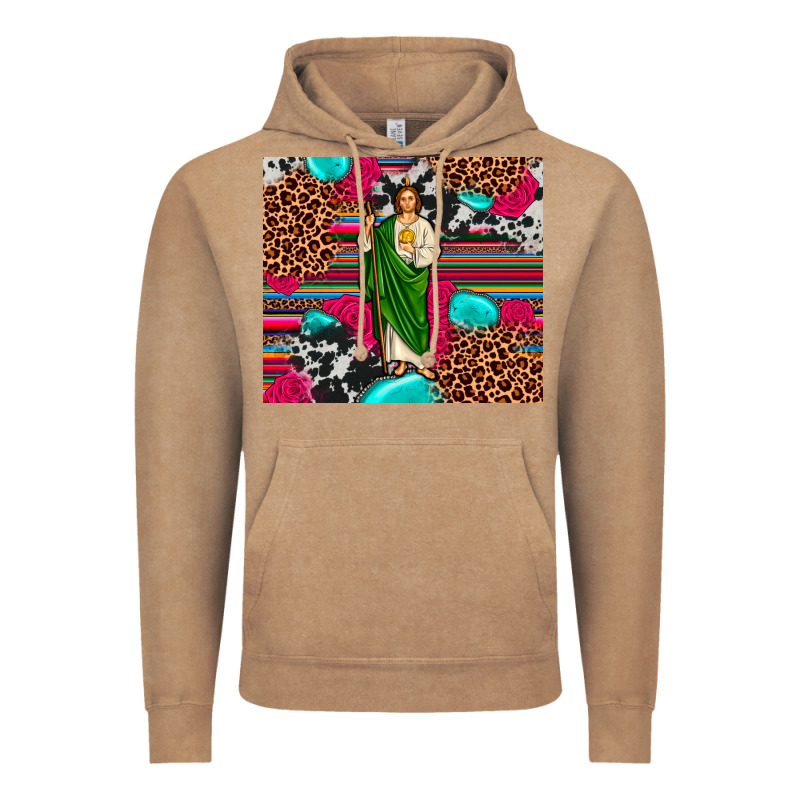 San Judas Leopard Cowhide Tumbler Vintage Hoodie by JahusDesignShop | Teevron