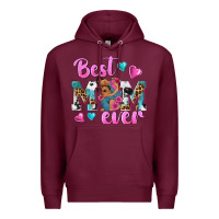 Burgundy Best Mom Ever Afro Woman Premium Hoodie - texasbilliewilder