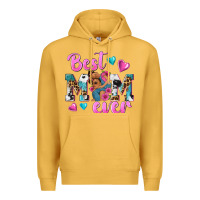 Mustard Best Mom Ever Afro Woman Premium Hoodie - texasbilliewilder