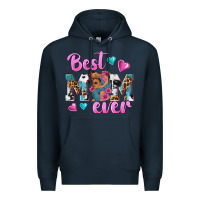 Navy Best Mom Ever Afro Woman Premium Hoodie - texasbilliewilder