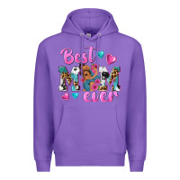 Purple Best Mom Ever Afro Woman Premium Hoodie - texasbilliewilder