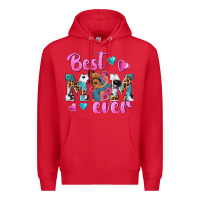 Red Best Mom Ever Afro Woman Premium Hoodie - texasbilliewilder