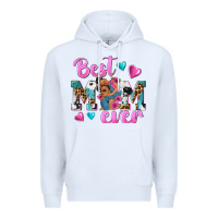 White Best Mom Ever Afro Woman Premium Hoodie - texasbilliewilder