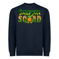 Navy shenanigans squad gnomes shamrock gold leopard glitter Heavyweight Sweatshirt - Artiststas