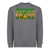Storm shenanigans squad gnomes shamrock gold leopard glitter Heavyweight Sweatshirt - Artiststas