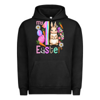 Pigment Black My first Easter Girl Easter Day Urban Hoodie - HowdyJamesFarm