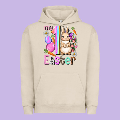 My First Easter Girl Easter Day Urban Hoodie Designed By Howdyjamesfarm