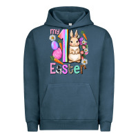 Pigment Midnight Navy My first Easter Girl Easter Day Urban Hoodie - HowdyJamesFarm