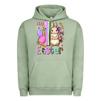 Pigment Oil Green My first Easter Girl Easter Day Urban Hoodie - HowdyJamesFarm