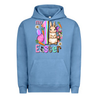 Pigment Pebble Blue My first Easter Girl Easter Day Urban Hoodie - HowdyJamesFarm