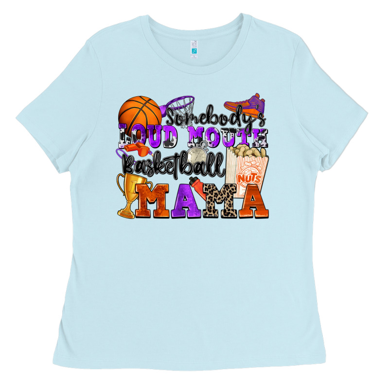 Somebody's Loud Mouth Basketball Mama Ladies Tee by Zillion Design Studio | Teevron