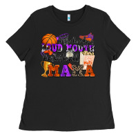 Black somebody's loud mouth basketball mama Ladies Tee - Zillion Design Studio