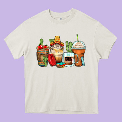 Spanish Teacher Coffee Cups Heavy Core Tee Designed By Zillion Design Studio