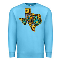 Ocean Blue Western Texas Map Premium Sweatshirt - Bettercallsaul