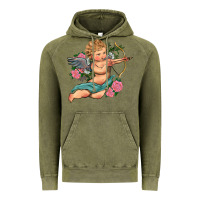 Vintage Olive cupid valentine's day Vintage Hoodie - RanaPortraitStore
